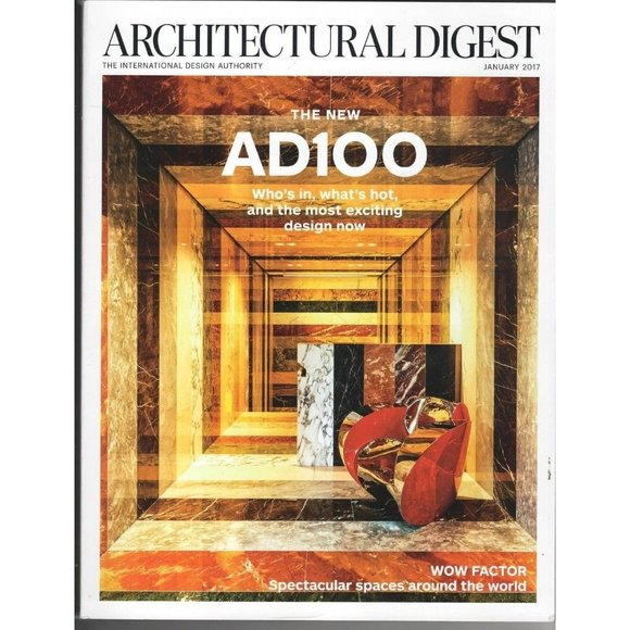 AD Architectural Digest January 2017 The New AD100 The WOW Factor - Picture 1 of 1